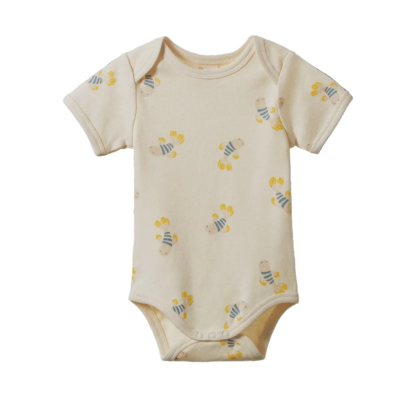 SHORT SLEEVE BODYSUIT - Fish Fable Print | Nature Baby