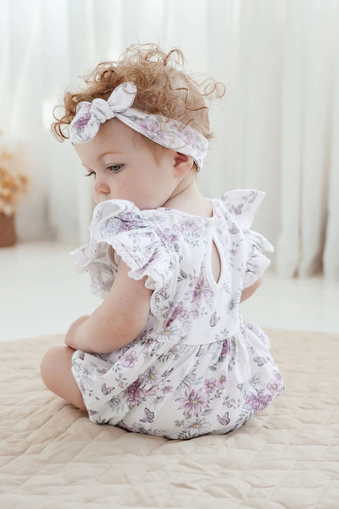 Daisy Floral Bubble Romper || White | Aster & Oak