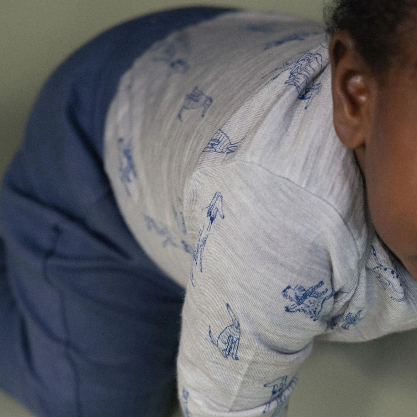 MERINO LONG SLEEVED BODYSUIT - Best Friend Print | Nature Baby