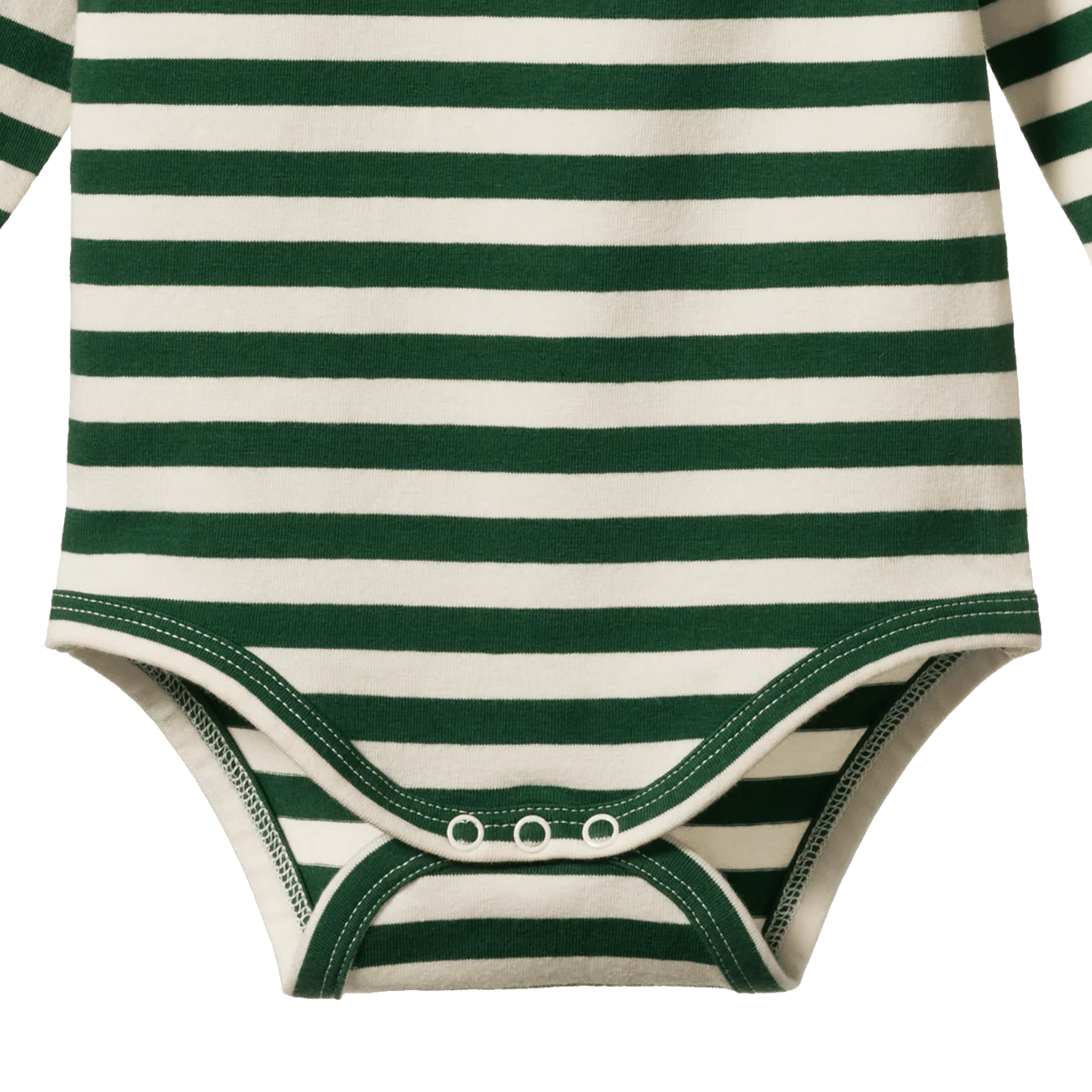 STRETCH JERSEY Long Sleeve BODYSUIT - Eden Sea Stripe | Nature Baby
