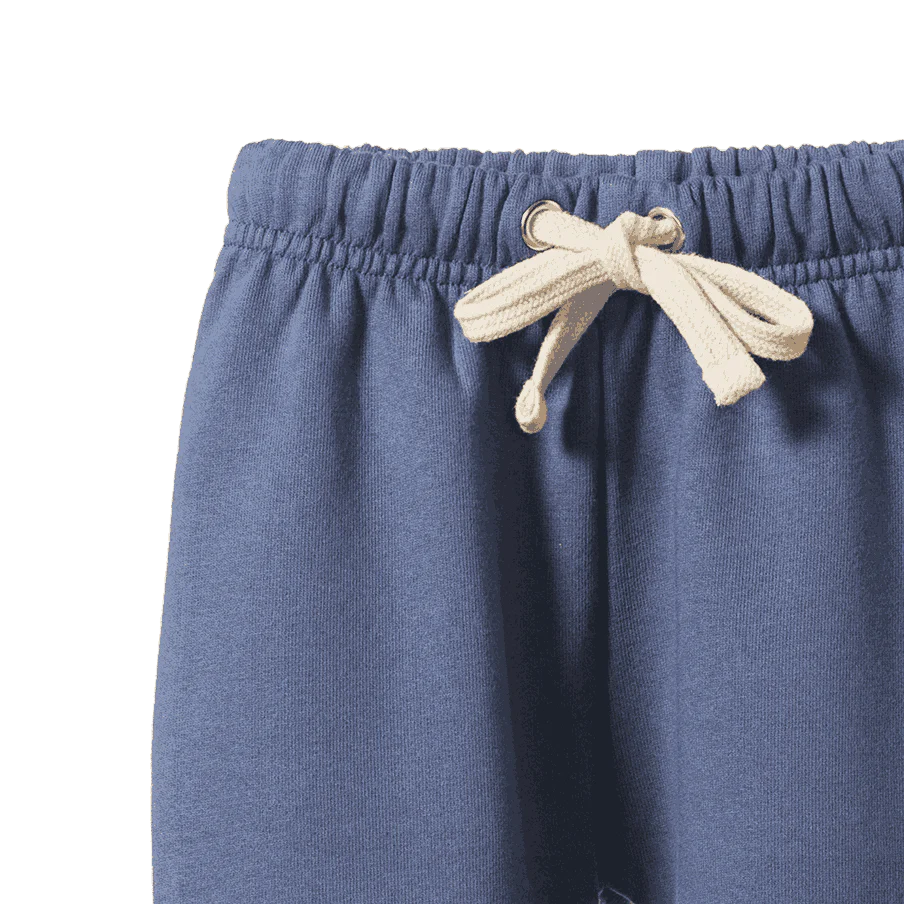 MERINO DRAWSTRING PANTS - Vintage Indigo Marl | Nature Baby
