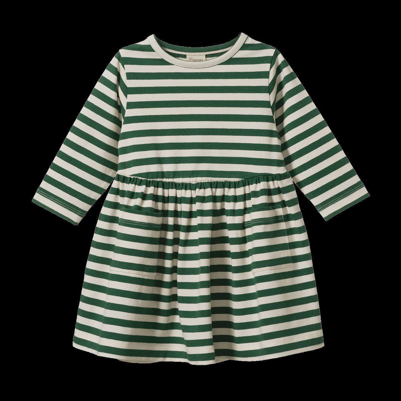 Long Sleeve Twirl Dress - Eden Sea Stripe | Nature Baby