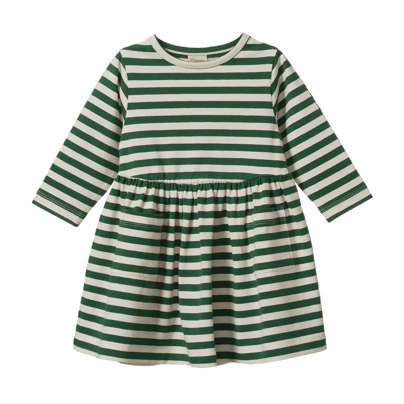 Long Sleeve Twirl Dress - Eden Sea Stripe | Nature Baby