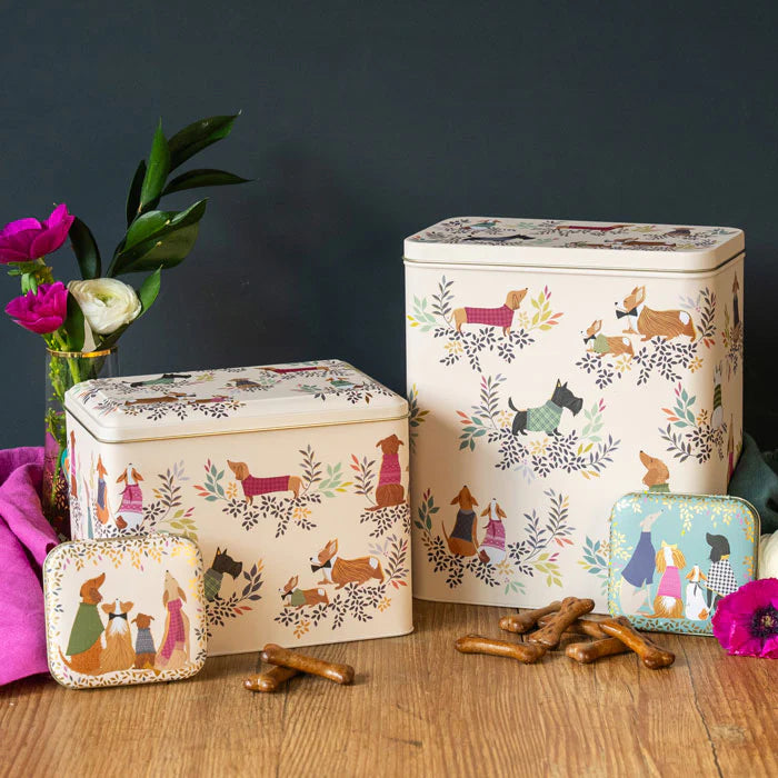 Small Rectangle Pocket Tin - Dapper Dog Blue | Sara Miller