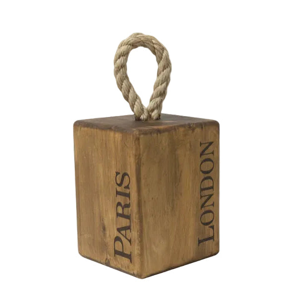 Short London Wooden Door Stop | Blue Goose Imports