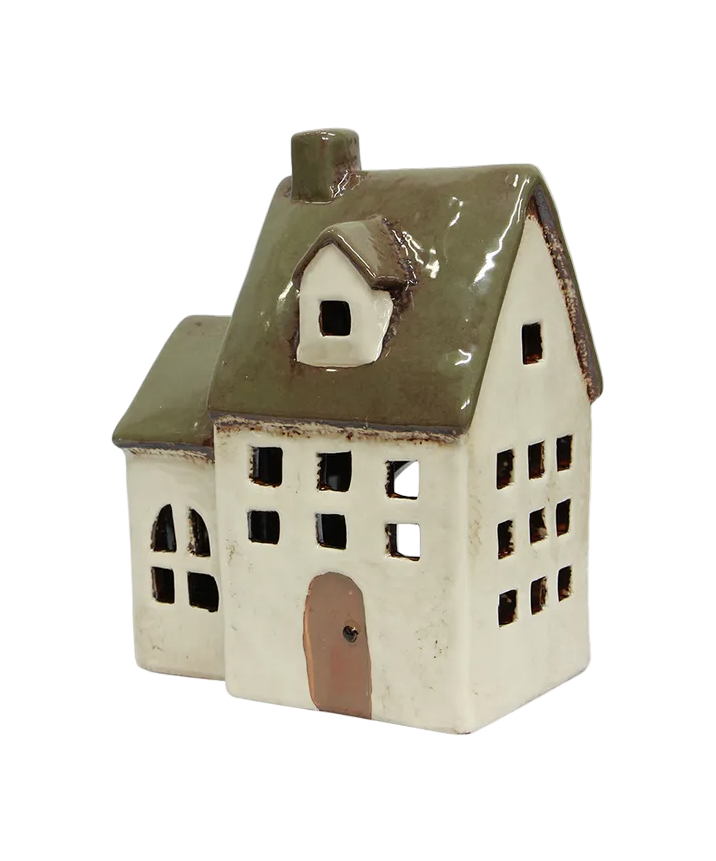 Alsace Tea Light Chapel Olive Green | French Country