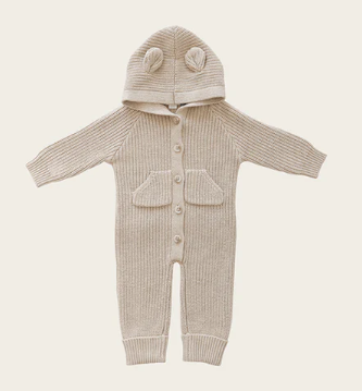 Bear Knit Onepiece - Wheat Marle | Jamie Kay