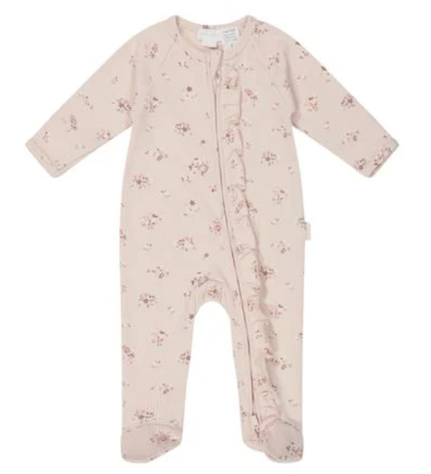 Organic Cotton Melanie Onepiece - Petite Fleur Soft Peony | Jamie Kay