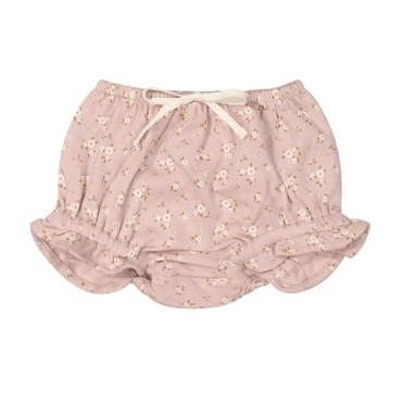 Organic Cotton Bloomer - Lulu Floral Powder Pink | Jamie Kay