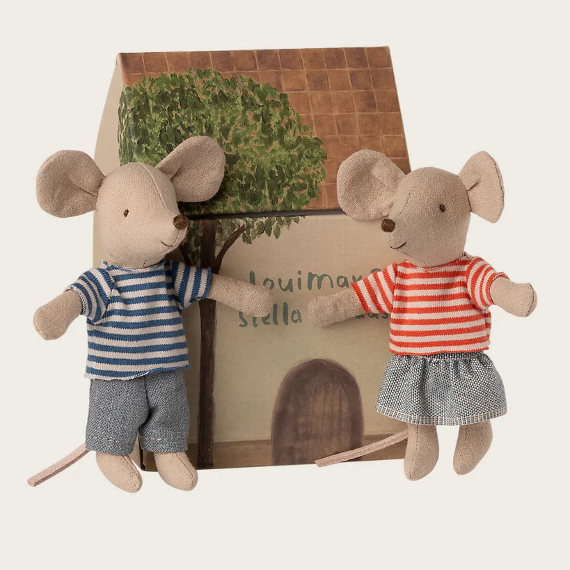 Louimax & Stella Little Brother & Sister Mice In House | Maileg