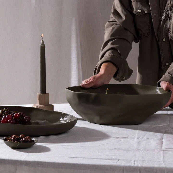 Haan Serving Bowl - Large - Green | Ned Collections