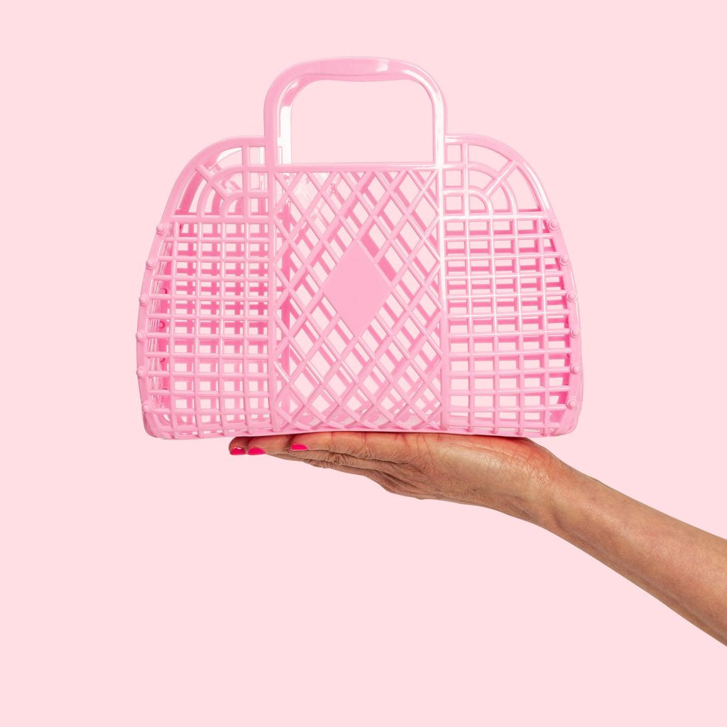 Retro Basket Pink - Small | Sun Jellies