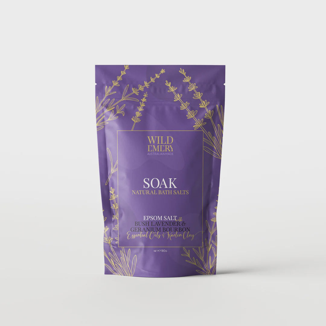 Natural Bath Salts - Soak - 180g | Wild Emery