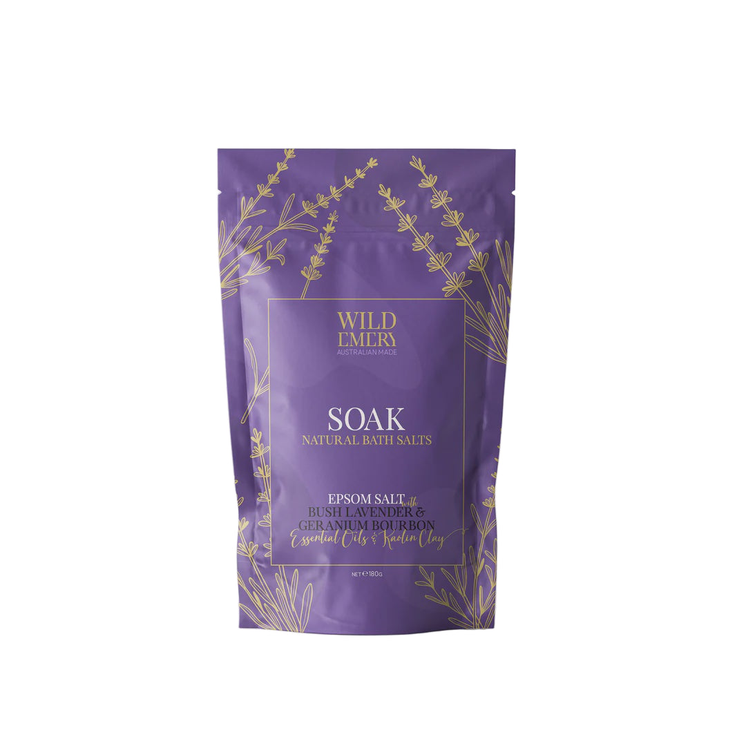 Natural Bath Salts - Soak - 180g | Wild Emery