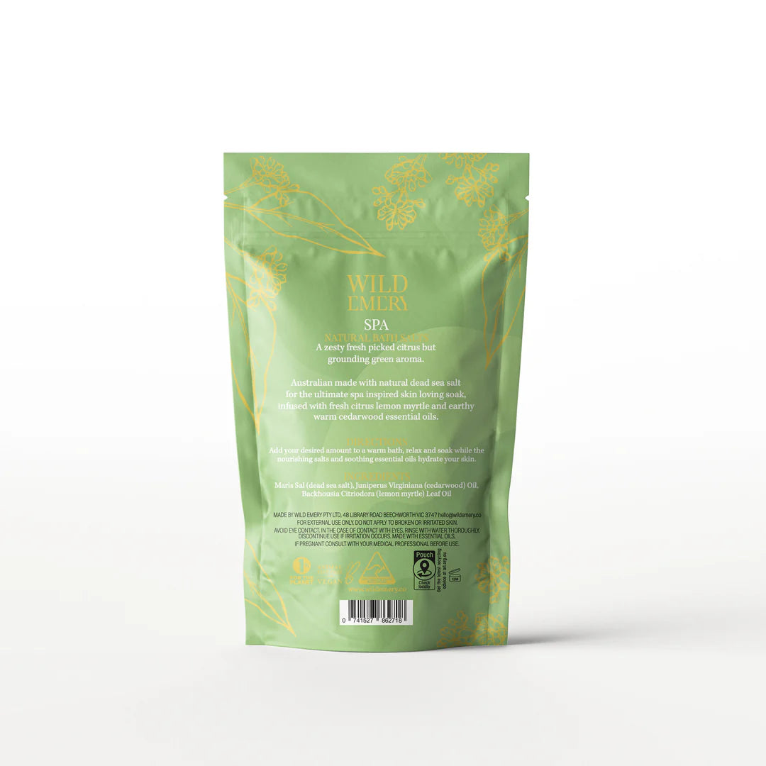 Natural Bath Salts - Spa - 180g | Wild Emery