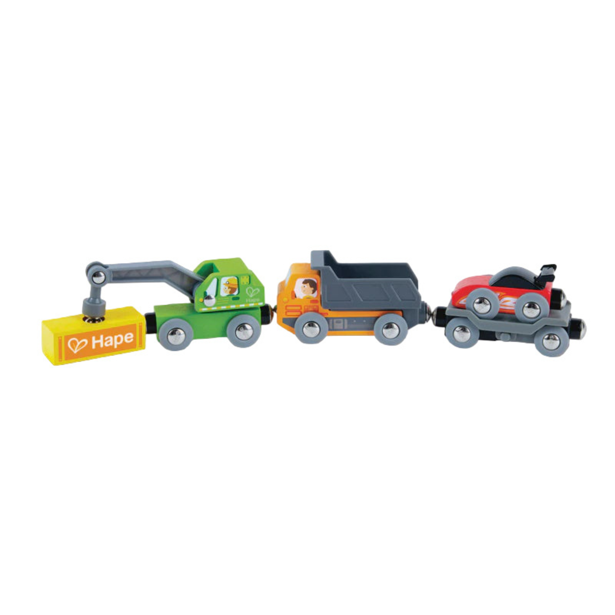 Play Essentials Colourful Construction Vehicles Fleet | Hape