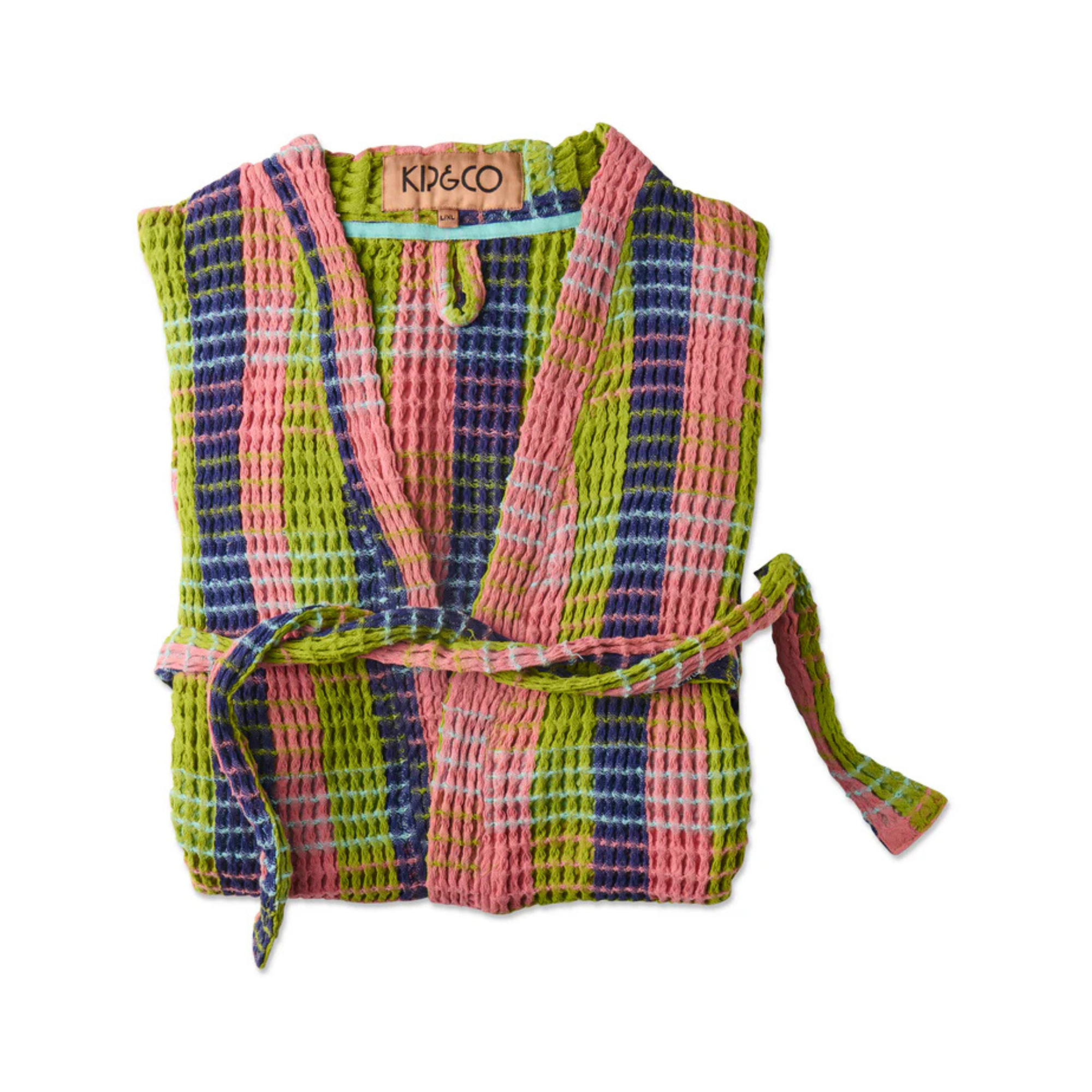 Florida Tartan Waffle Bath Robe | Kip & Co