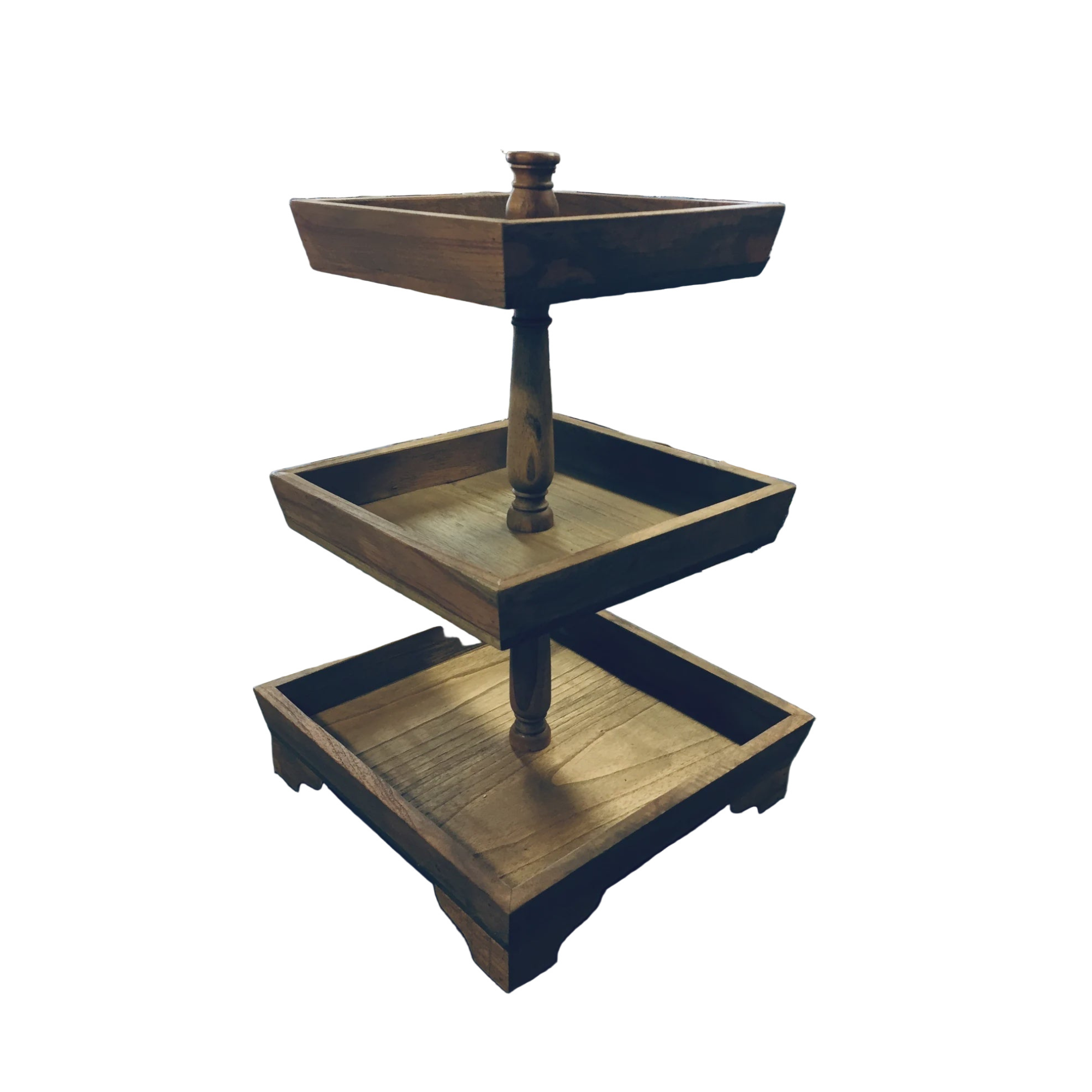 Wooden 3 Tier Cake Stand | Blue Goose Imports