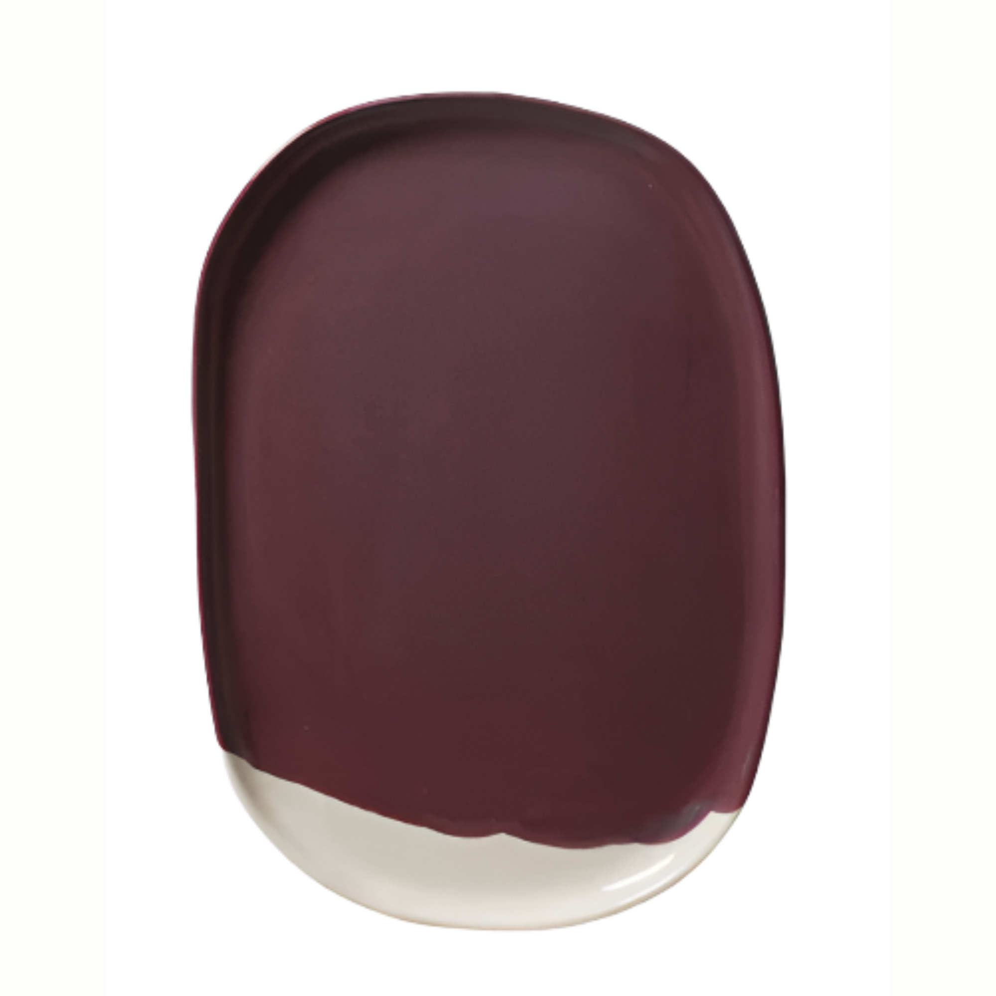 Small Hand Pressed Oval Tray - Swatch Plum | Robert Gordon
