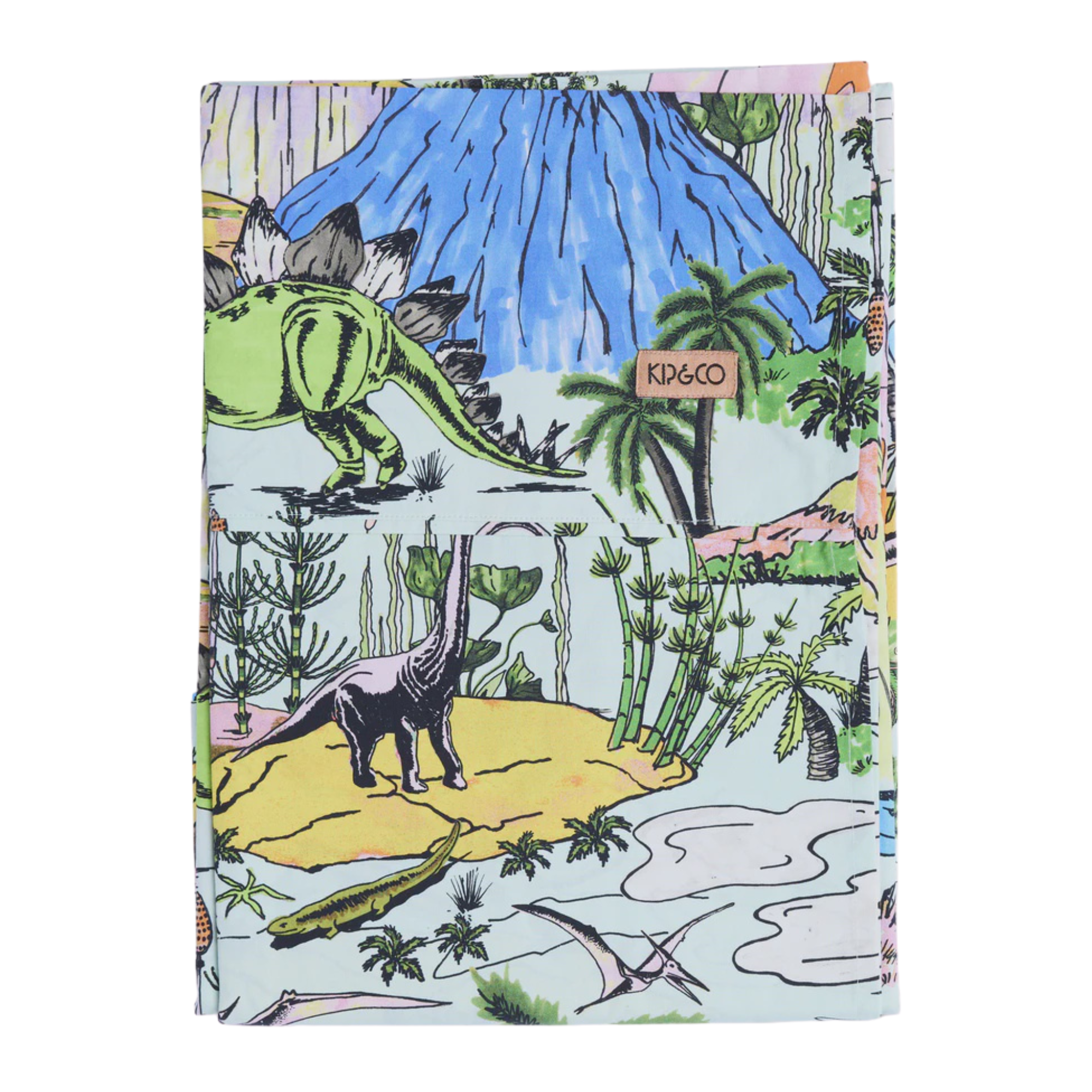 Jurassic - ORGANIC COTTON FLAT SHEET - King Single