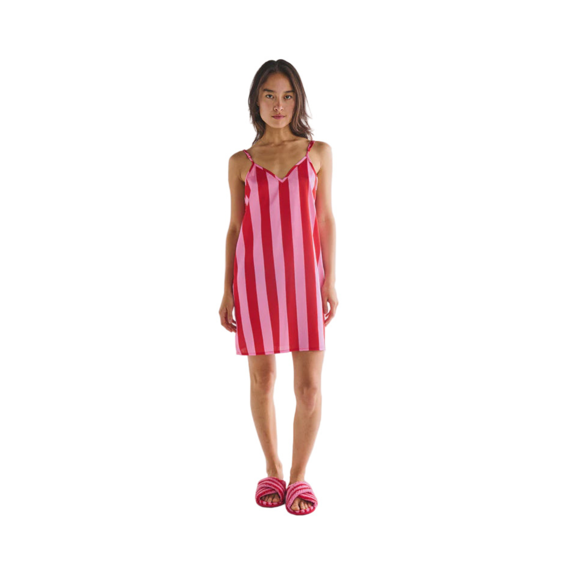 Santa Baby Adult Eco Satin Cami Nightie | Kip & Co