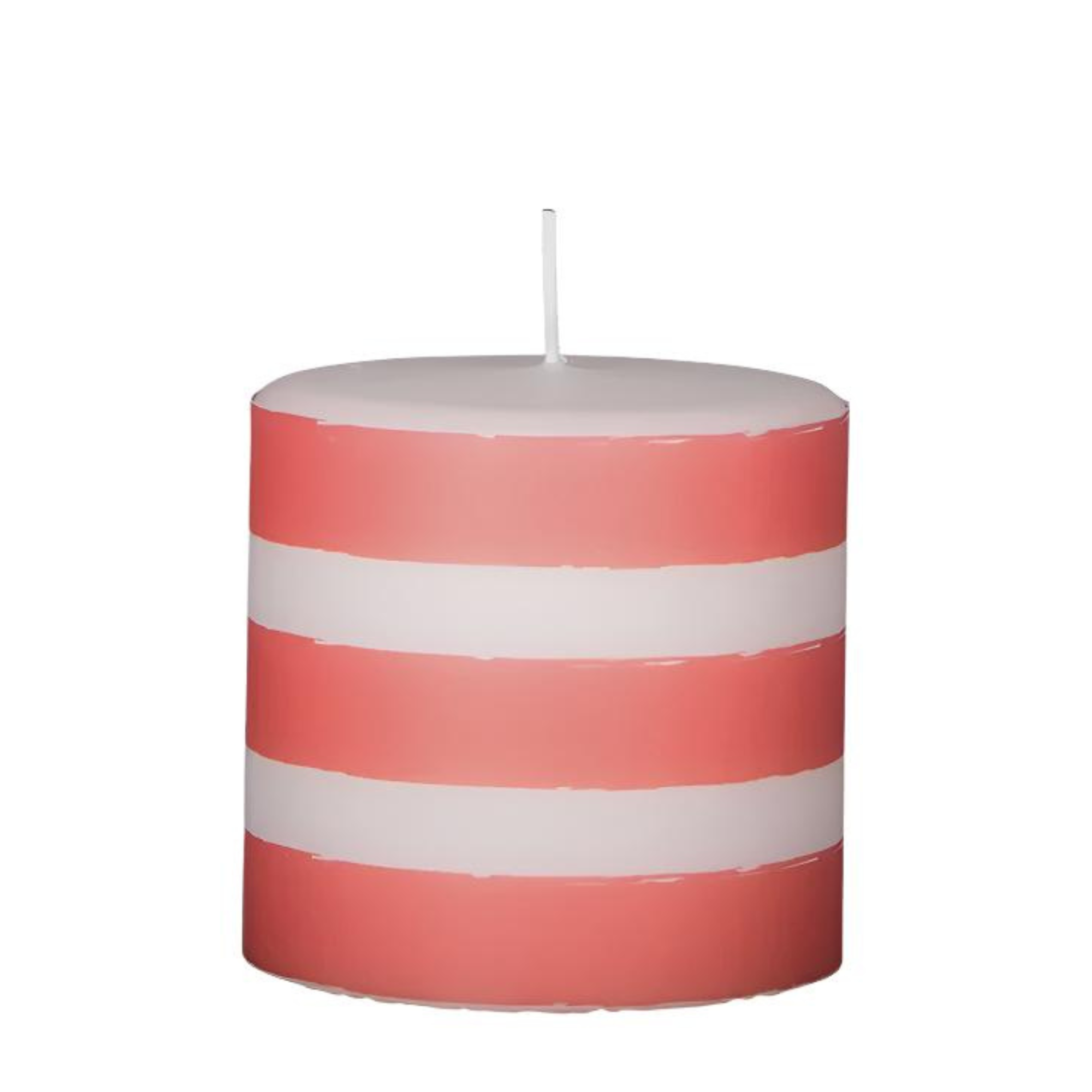 Candle Pillar H100 Rose Stripe | BROSTE