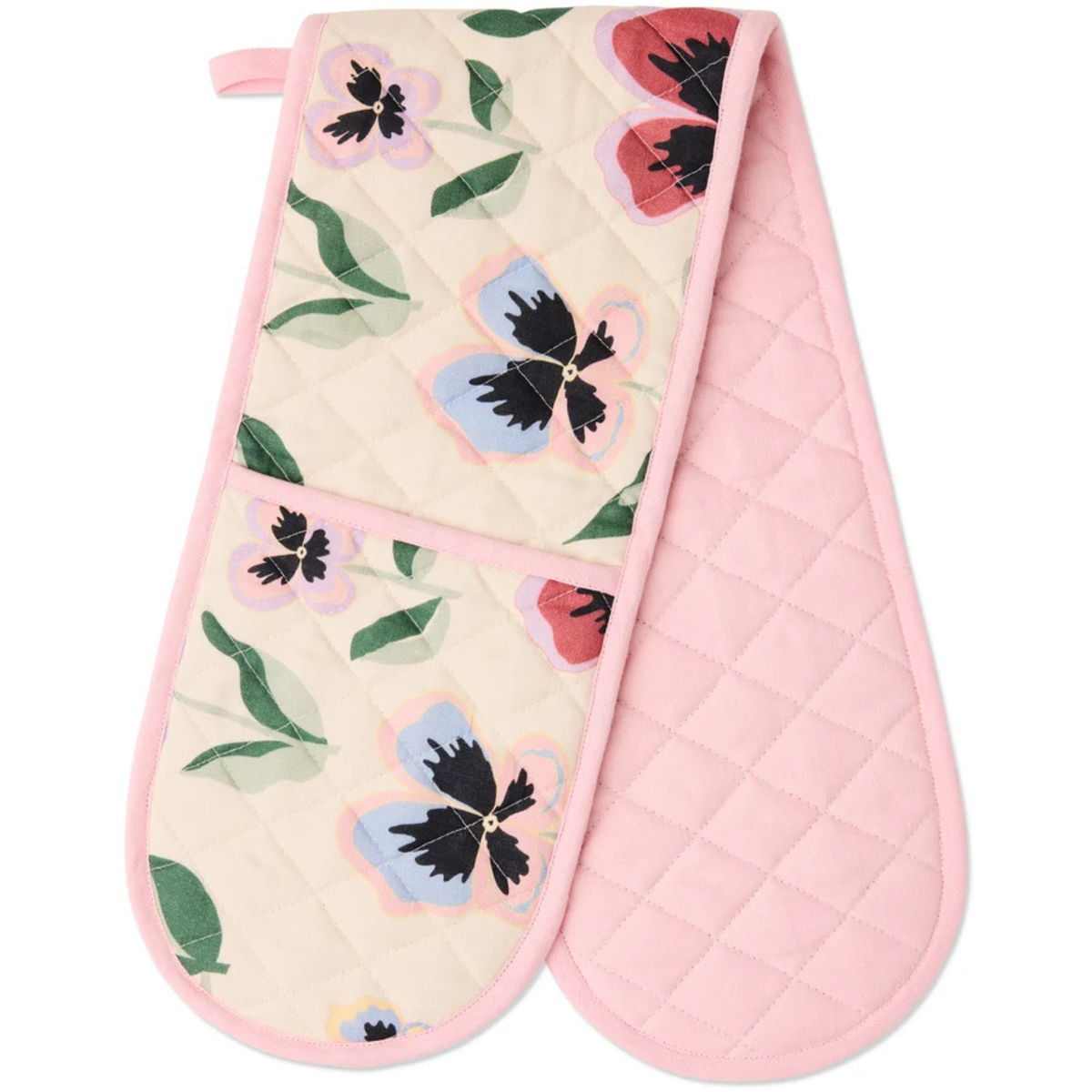 Pretty Pansy Double Oven Mitt | Kip & Co