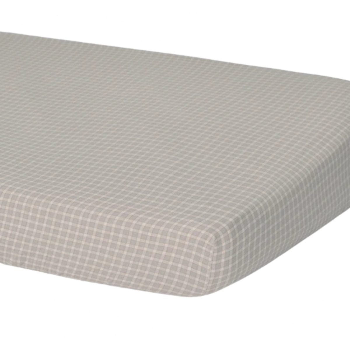 WOVEN CRIB SHEET BLUE GINGHAM - CLOUD | Quincy Mae