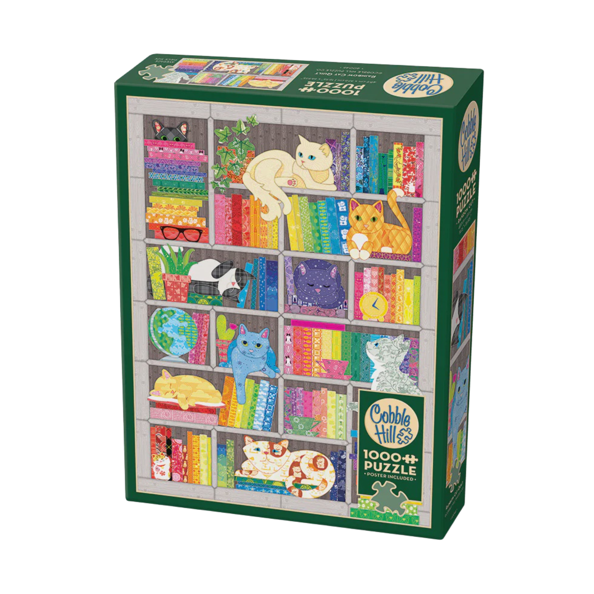 Rainbow Cat Quilt 1000pc Puzzle | Cobble Hill