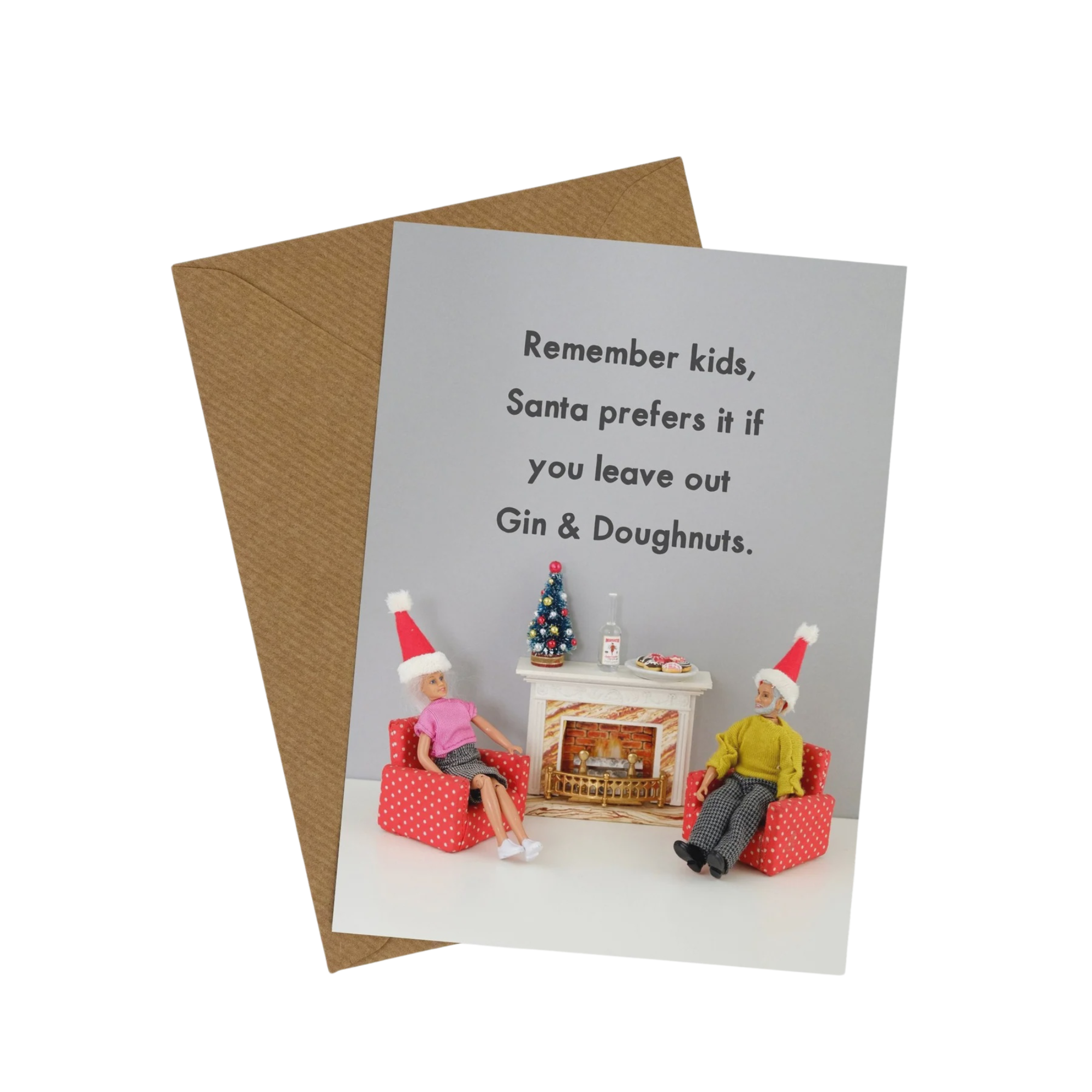 Card - Christmas Gin and Doughnuts | Bold & Bright
