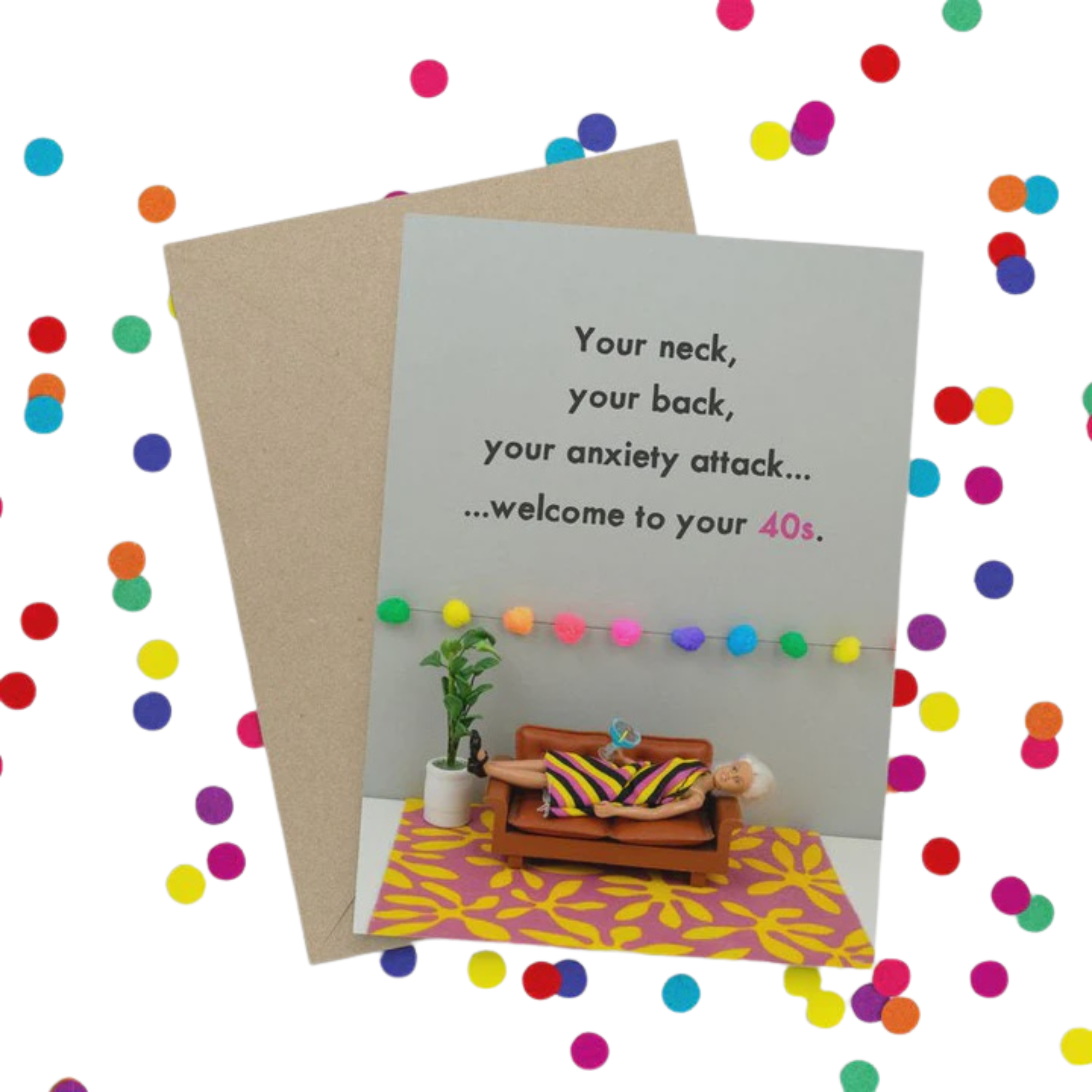 Card - Welcome to 40s | Bold & Bright