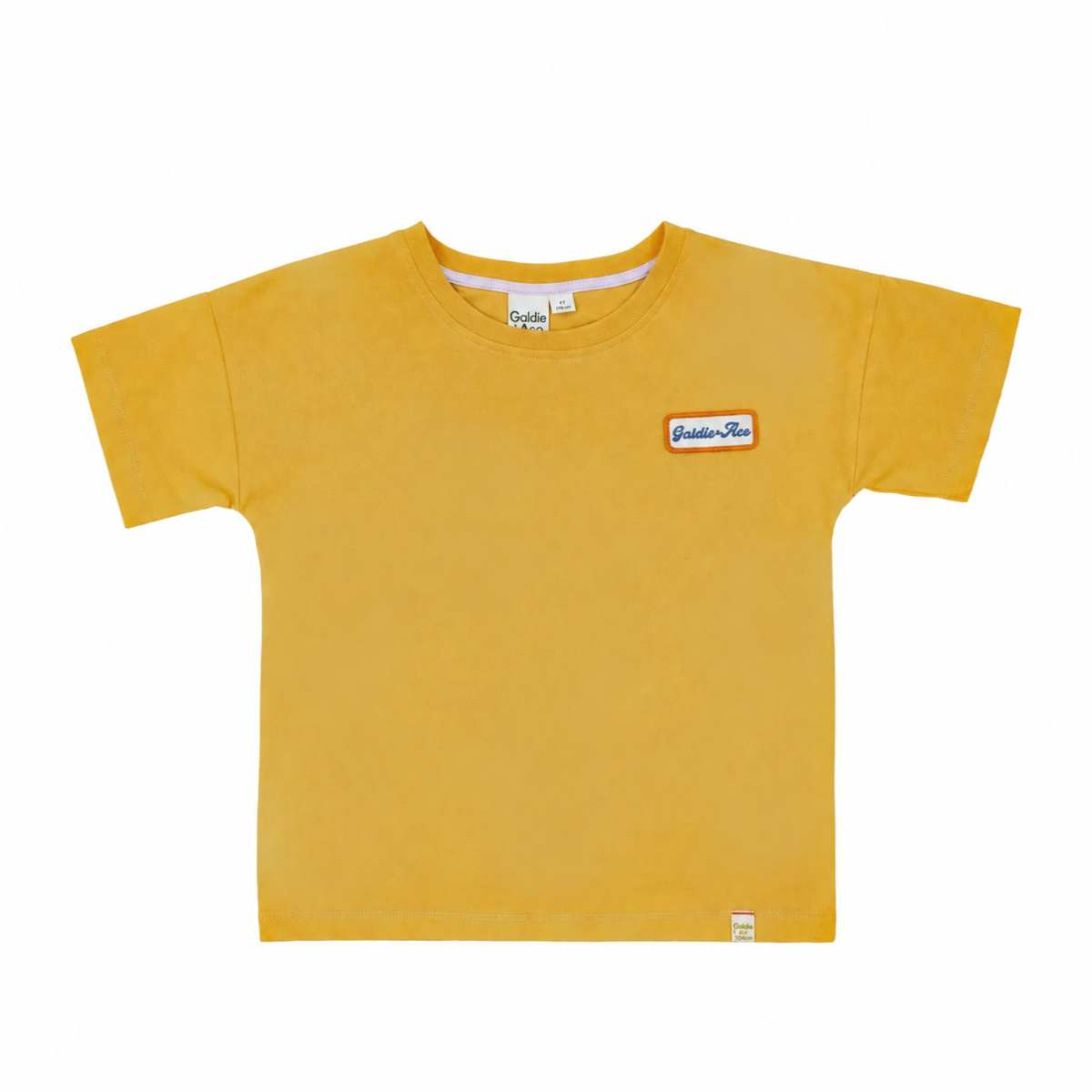 Contrast Stitch Logo T-Shirt - Yellow | Goldie + Ace
