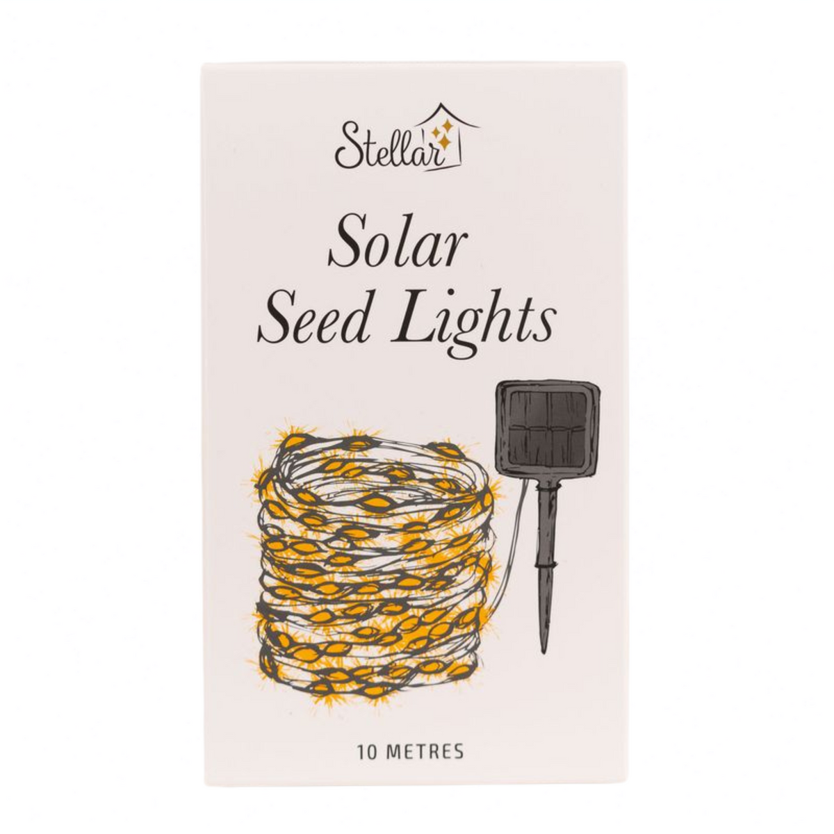 Silver Warm White Solar Seed Lights | Stellar Haus