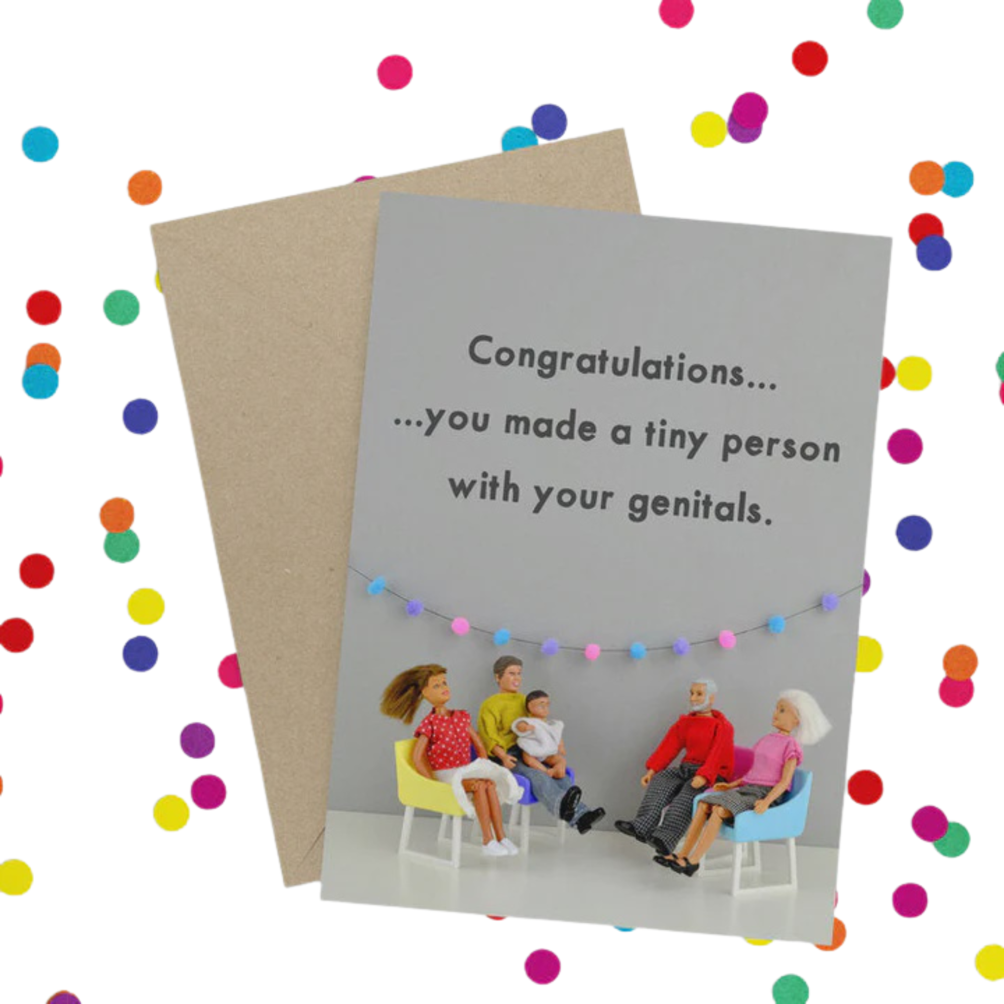 Card - Tiny Person With Your Genitals | Bold & Bright