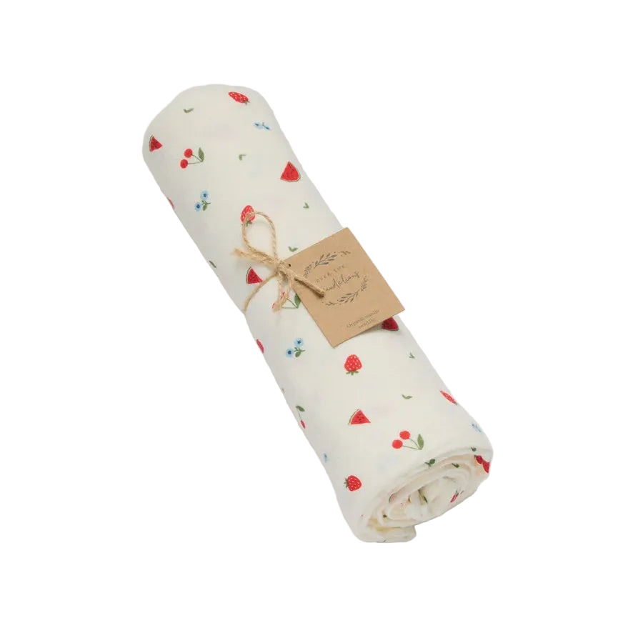 Swaddle Organic Muslin - Sweet Pickings | Over The Dandelions