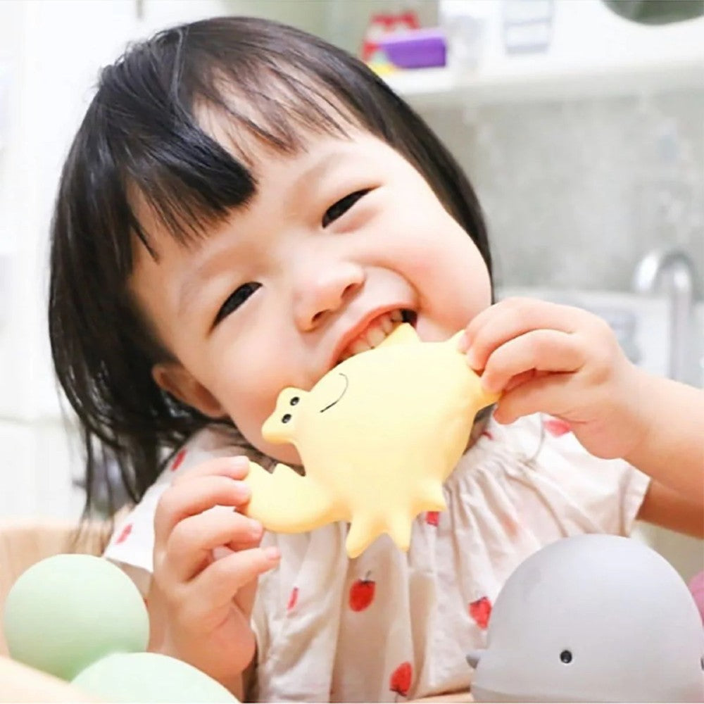 Crab Organic Natural Rubber Rattle, Teether & Bath Toy | Tikiri