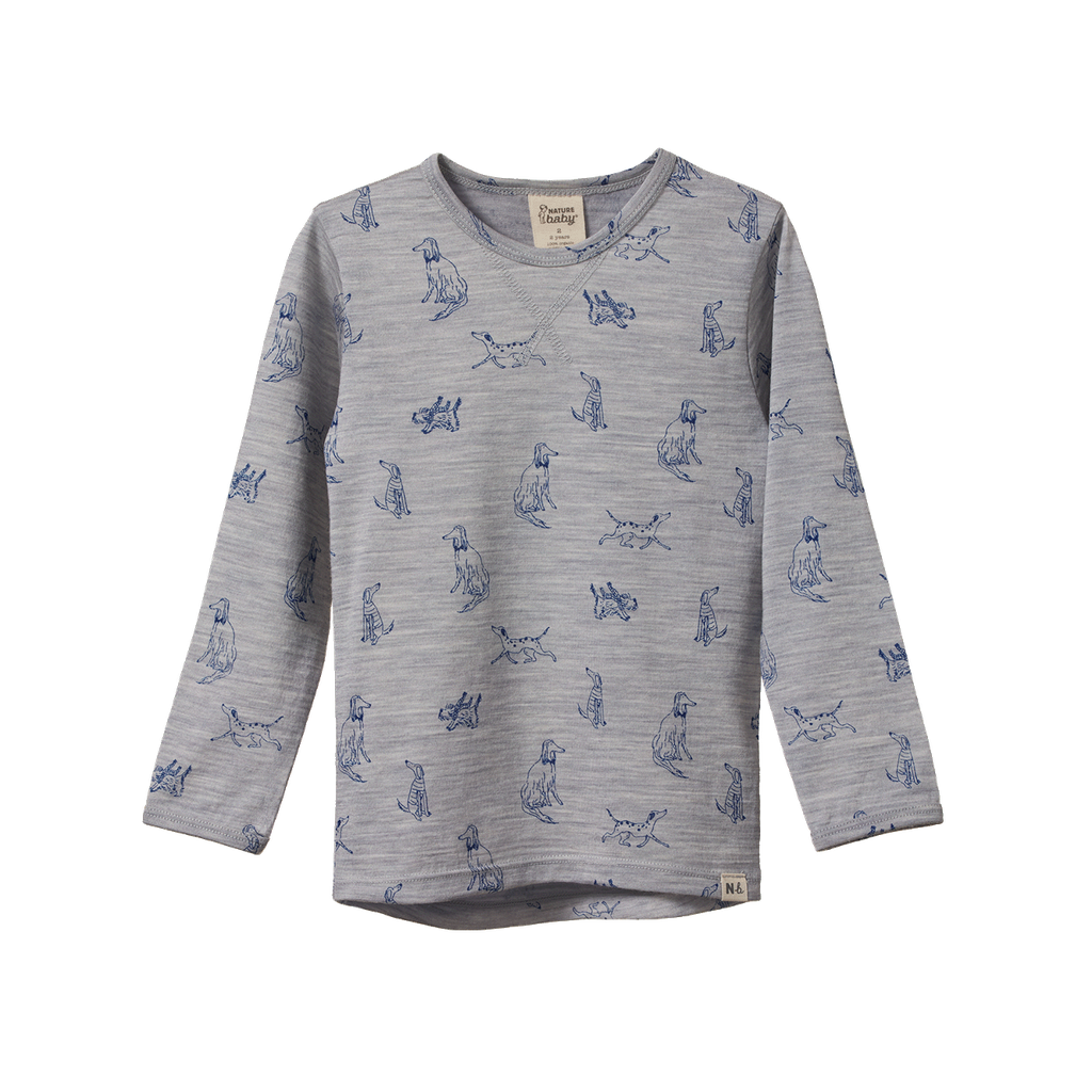 MERINO ESSENTIAL TEE | Best Friend Print Merino | Nature Baby