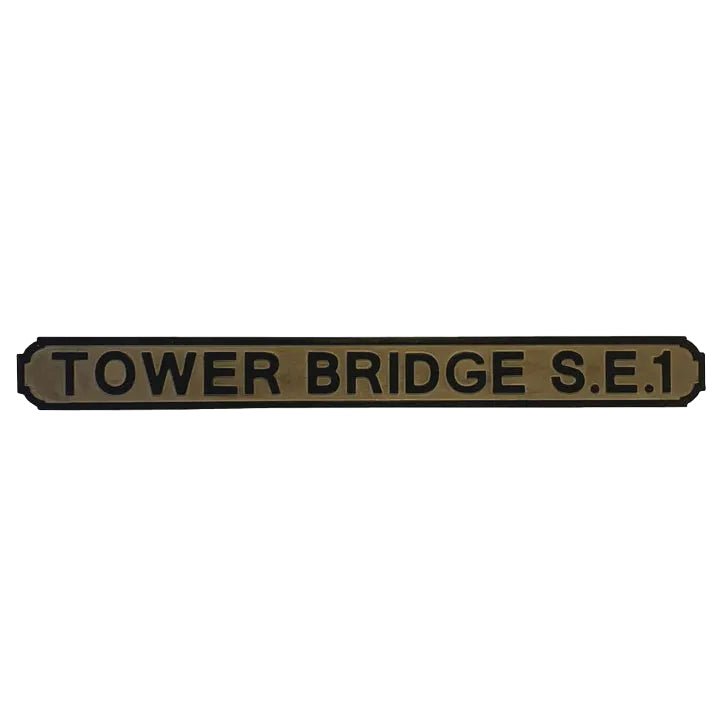 Tower Bridge Wooden Road Sign | Blue Goose Imports