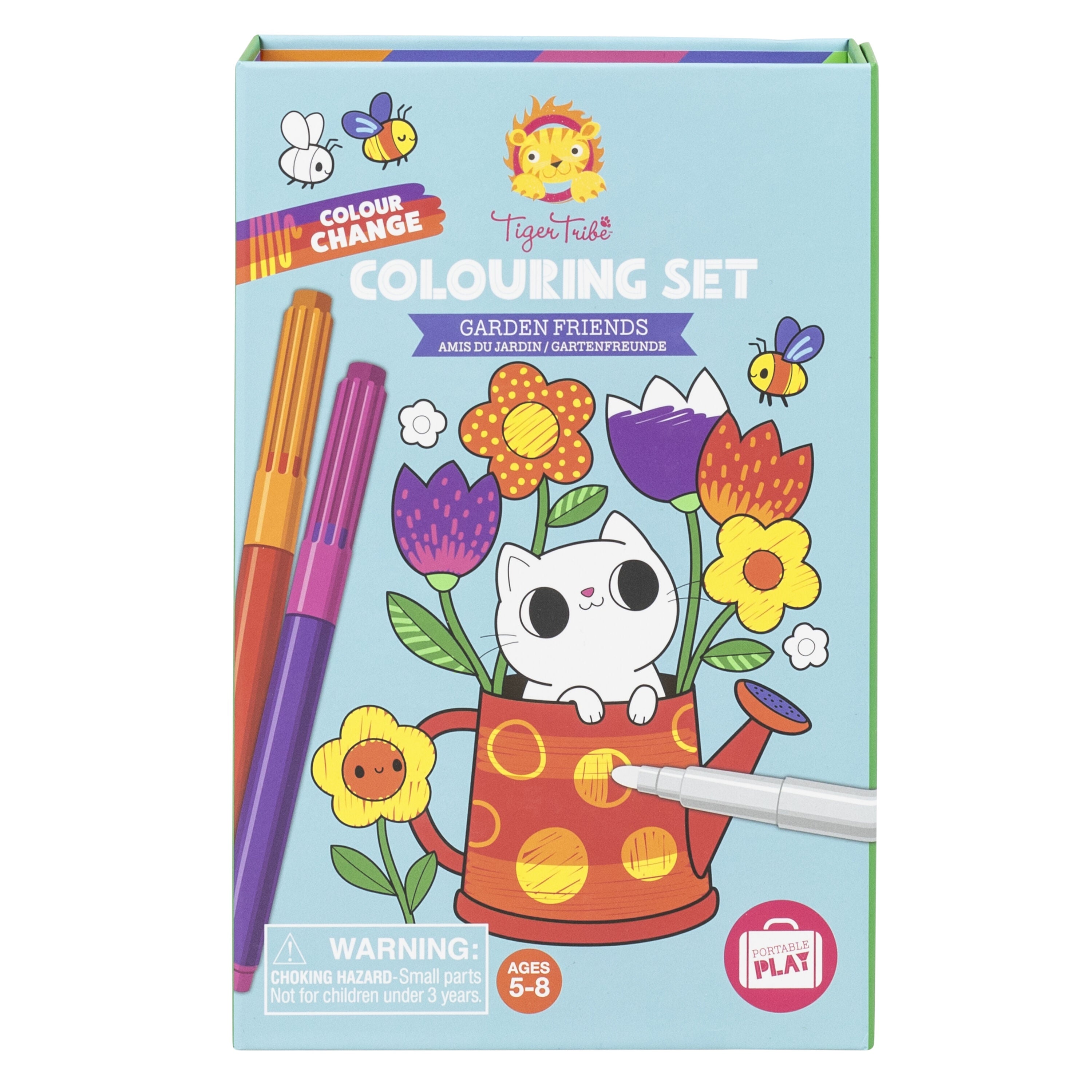 Colour Change Colouring Set - Garden Friends | Tiger Tribe