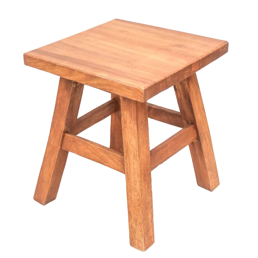 Wooden Stool – Medium Square | Barron Imports