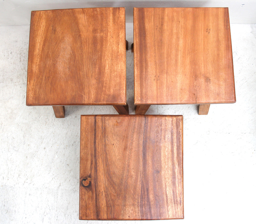 Wooden Stool – Medium Square | Barron Imports
