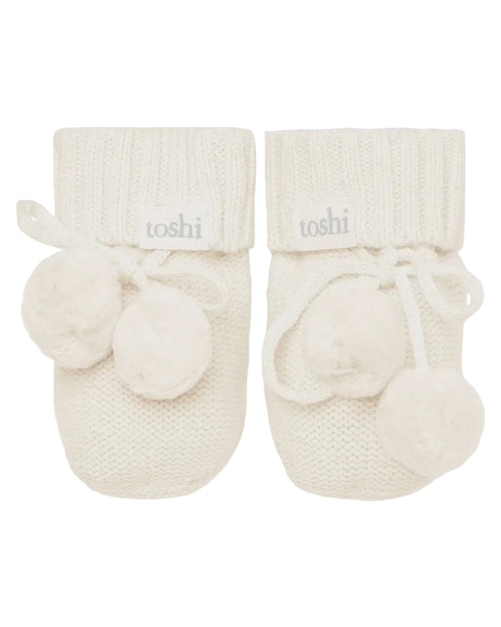 Organic Booties - Marley - Cream | Toshi