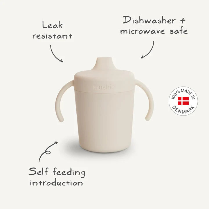 Trainer Sippy Cup - Dusty Rose | Mushie