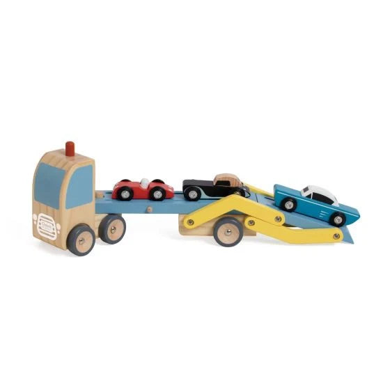 Car Transporter Truck Blue/Yellow | Classic World