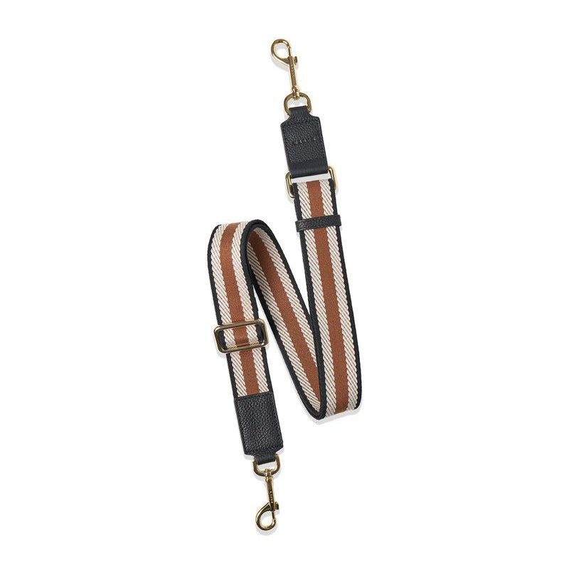 Feature Strap Webbing - Black + White + Tan | Saben