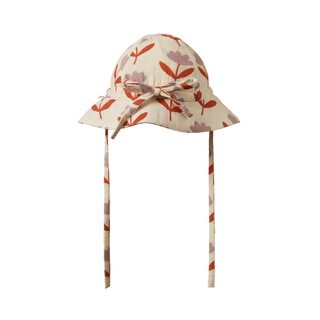 MUSLIN SUNHAT - Fleurette Print | Nature Baby
