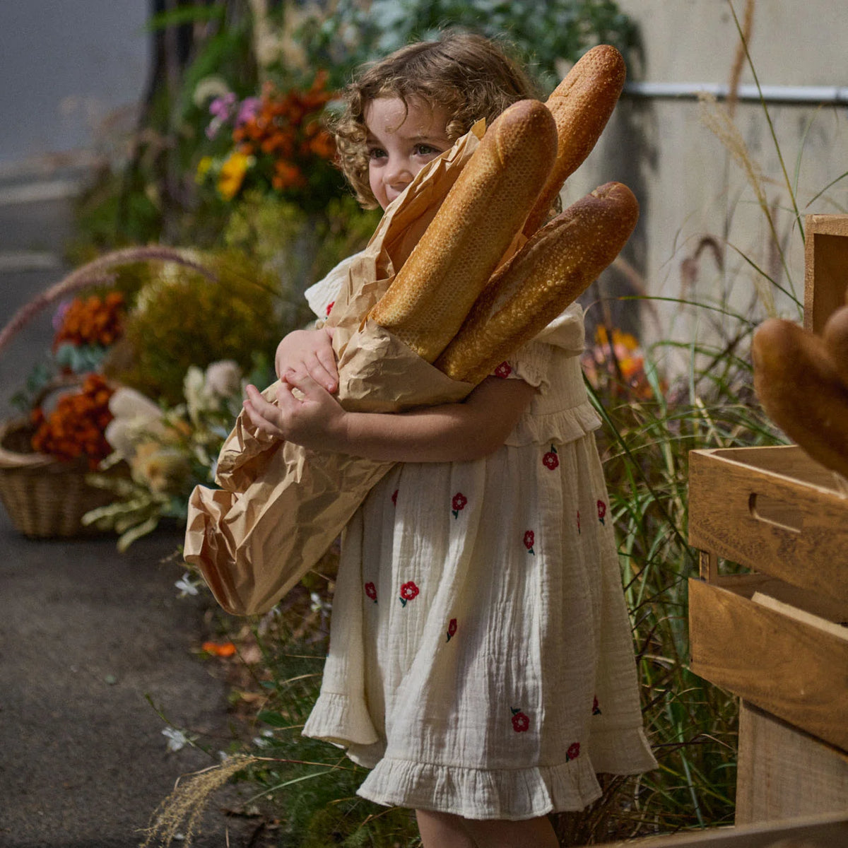 VALENTINA DRESS - Red Flora | Nature Baby