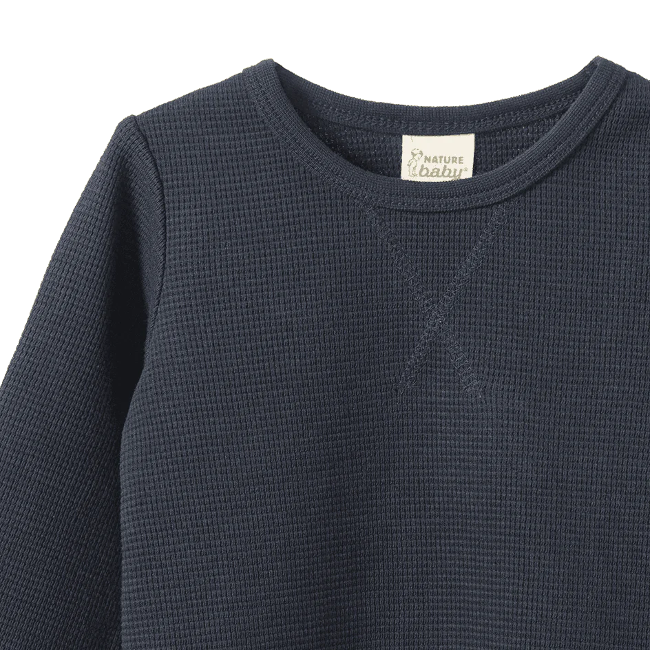 WAFFLE TEE - Navy | Nature Baby