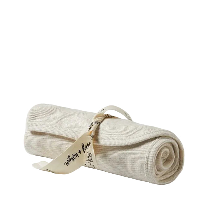 Organic Stripe Rib Bunny Rug - Oatmeal | Wilson + Frenchy