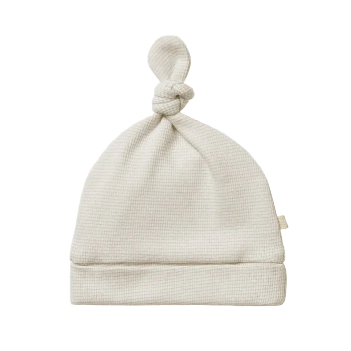 Organic Stripe Rib Knot Hat - Oatmeal | Wilson + Frenchy